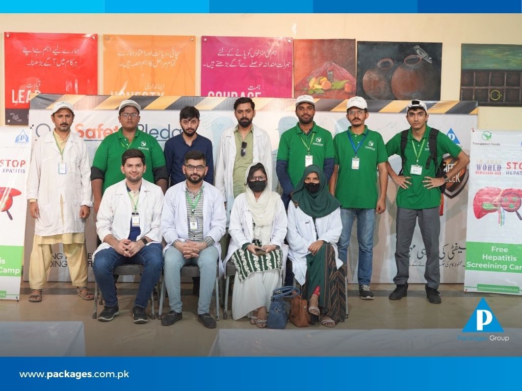 A screening camp for Hepatitis B and C was organized at Packages Limited