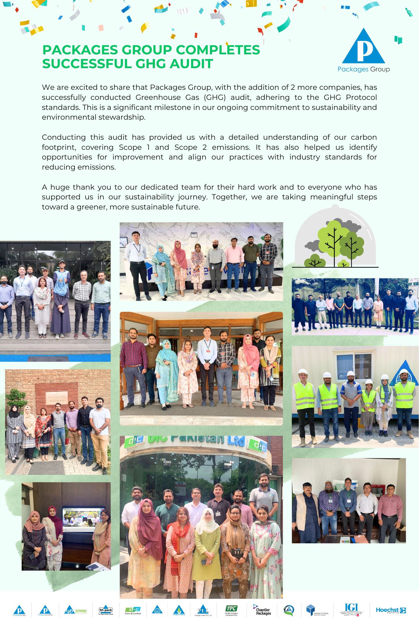 Packages Group has successfully conducted a Greenhouse Gas (GHG) audit 