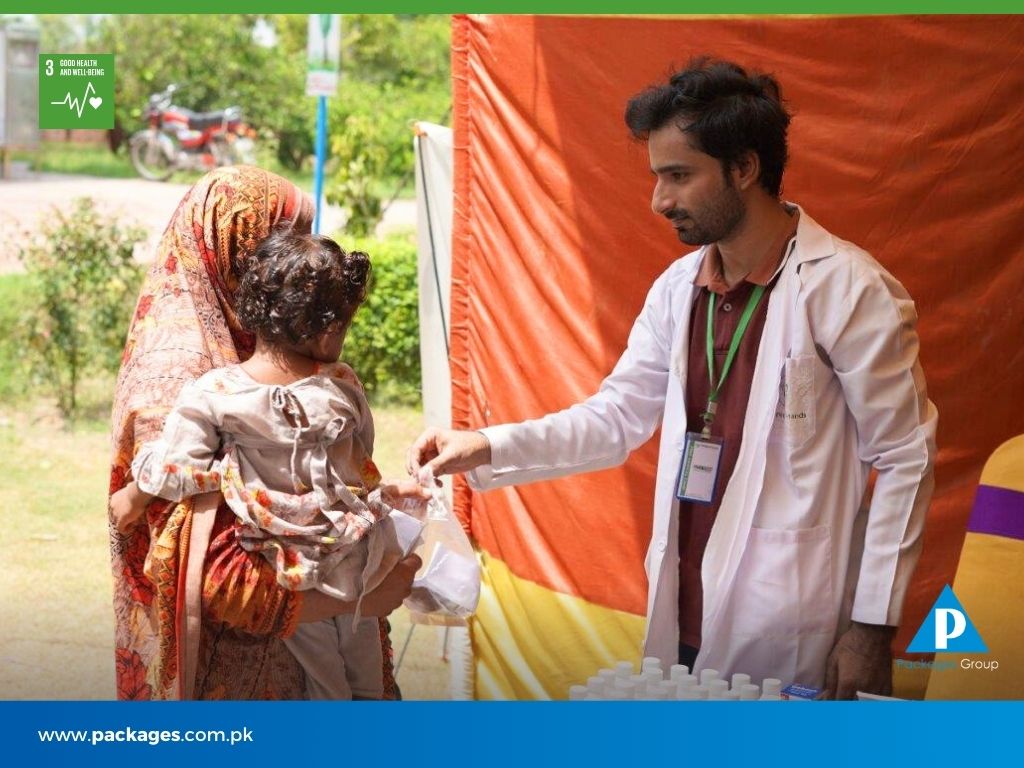 Packages Group in collaboration with Transparent Hands organized a medical camp at BSP at BSP’s Jhang Purchase Center 